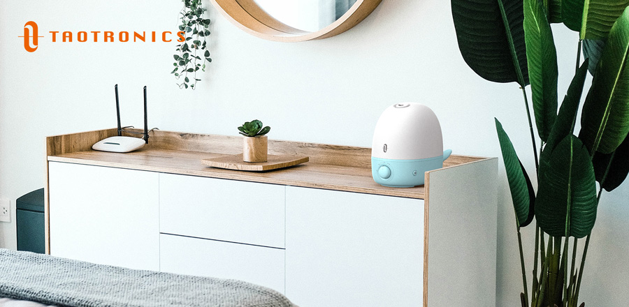 TaoTronics baby humidifier on a dresser